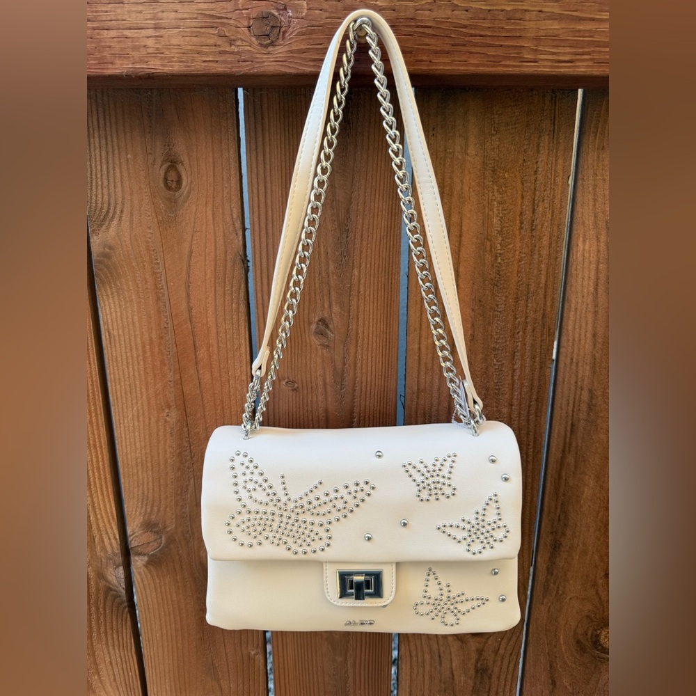 Aldo Shoulder Bag With Studded Butterfly Design - Picture 11 of 13
